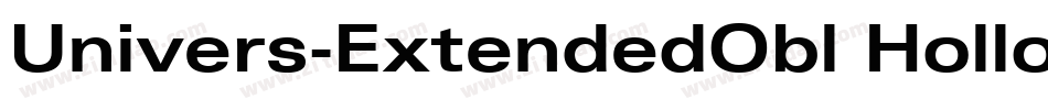 Univers-ExtendedObl Hollow字体转换